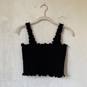 Reformation Lenore crop tank in Black